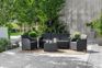 Rosalie 5 seater lounge set with storage table - Grey